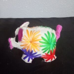 Colorful Wool Embroidered Animal Plush ( Box ED )